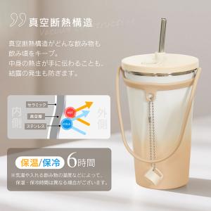 タンブラー ストロー付き 蓋付き 水筒 大容量...の詳細画像4