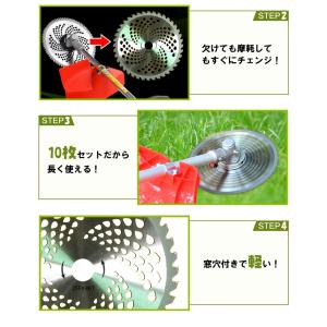 草刈り機 草刈機 チップソー 草取り 刈り払い...の詳細画像2