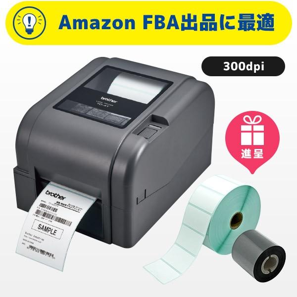 ラベル＆リボン付き TD-4520TN-CU ブラザー 熱転写ラベルプリンター オートカッター搭載