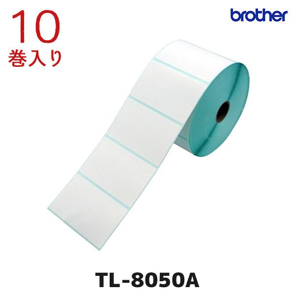 TL-8050A ブラザー 熱転写ラベルプリンター用プレカット紙ラベルロール紙 10巻 brothe...