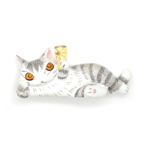 猫のダヤン レリーフマグネット~月に乾杯~