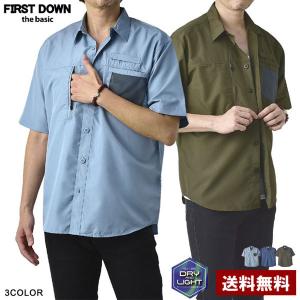 ファーストダウン FIRSTDOWN thebasic オーバーシャツ ジャケット メンズ 半袖 シャツ 夏アウター ワークシャツ トップス A1L【パケ1】｜flagon