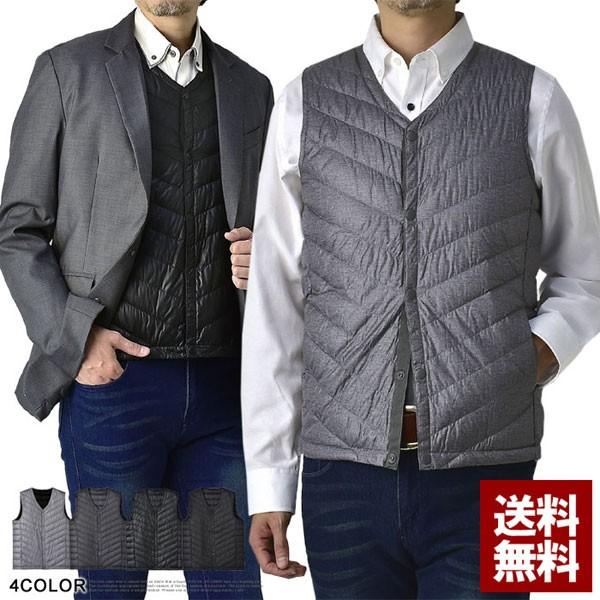 ダウンベスト メンズ ベスト インナーダウン ジレ 撥水透湿機能 Vキルト トップス A6W セール...