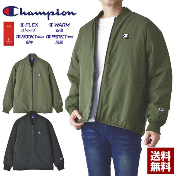 Champion チャンピオン ジップジャケット メンズ 中綿ブルゾン スポーツ MA-1 スタジャ...