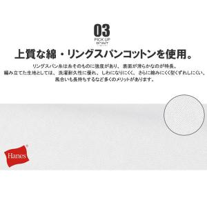 Tシャツ 無地 半袖 白 白T Hanes ヘ...の詳細画像5