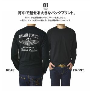 長袖Tシャツ メンズ ロンT カットソー バッ...の詳細画像4