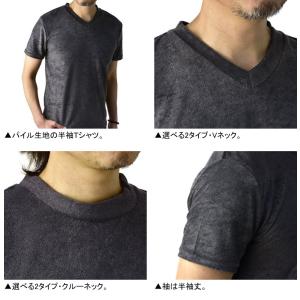 Vネック クルーネック 半袖Tシャツ メンズ ...の詳細画像4