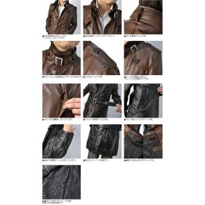 コート レザーコート ラムレザー メンズ トレ...の詳細画像3