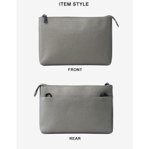 レザー サコッシュ バッグ メンズ 本革 牛革...の詳細画像3