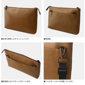 レザー サコッシュ バッグ メンズ 本革 牛革...の詳細画像4