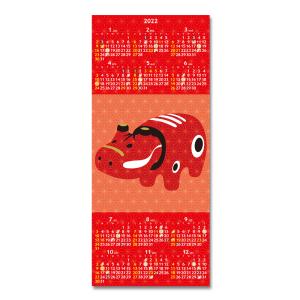 2022 ムーンカレンダーポストカード 赤べこ ムーングラフィックス FLAGS