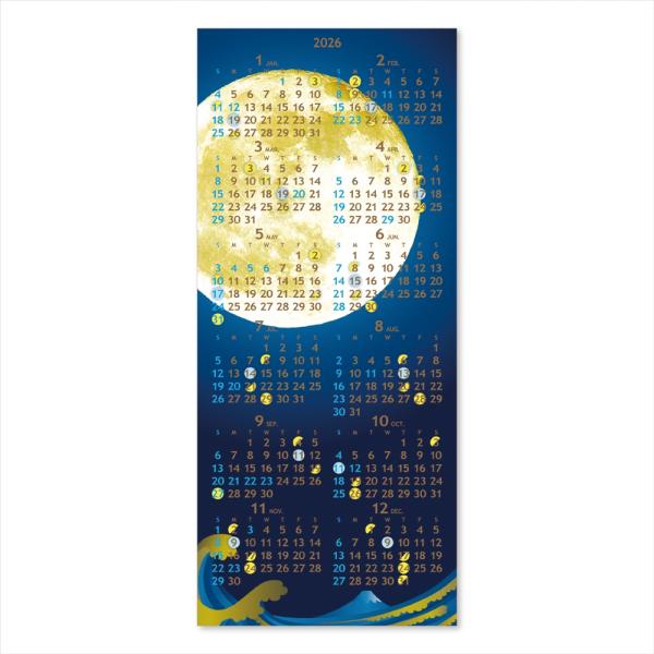 2026 ムーンカレンダー ポストカード 月と夜 ムーングラフィックス FLAGS 月齢
