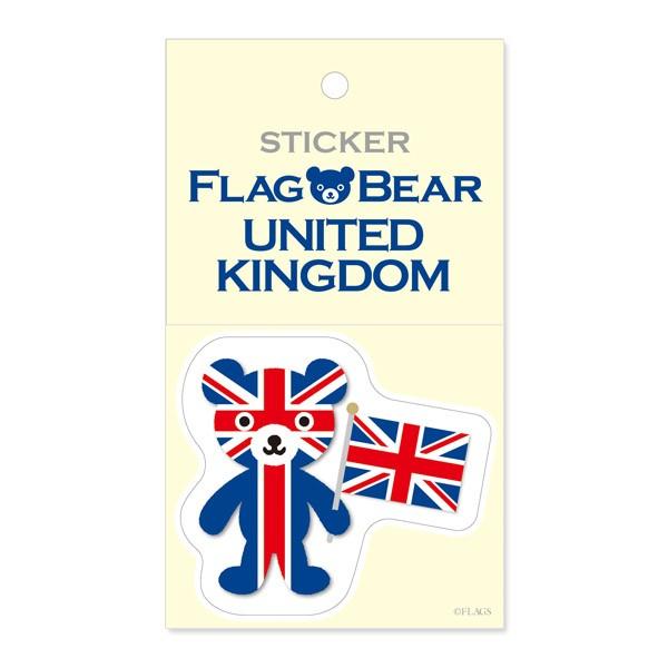 FLAG BEAR STICKER＜UNITED KINGDOM＞ 国旗ステッカー大（L） イギリス...