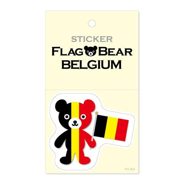 FLAG BEAR STICKER＜BELGIUM＞ 国旗ステッカー大（L） ベルギー ムーングラフ...