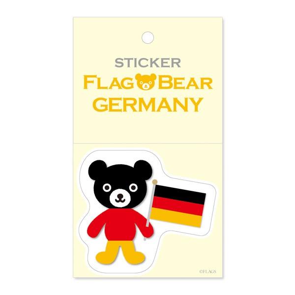 FLAG BEAR STICKER＜GERMANY＞ 国旗ステッカー大（L） ドイツ ムーングラフィ...
