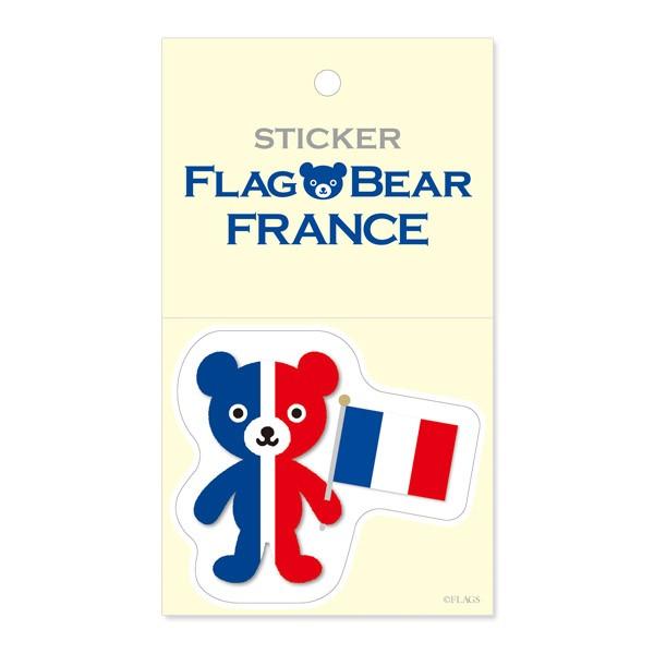 FLAG BEAR STICKER＜FRANCE＞ 国旗ステッカー大（L） フランス ムーングラフィ...