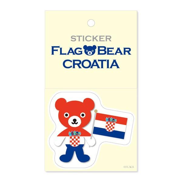 FLAG BEAR STICKER＜CROATIA＞ 国旗ステッカー大（L） クロアチア ムーングラ...