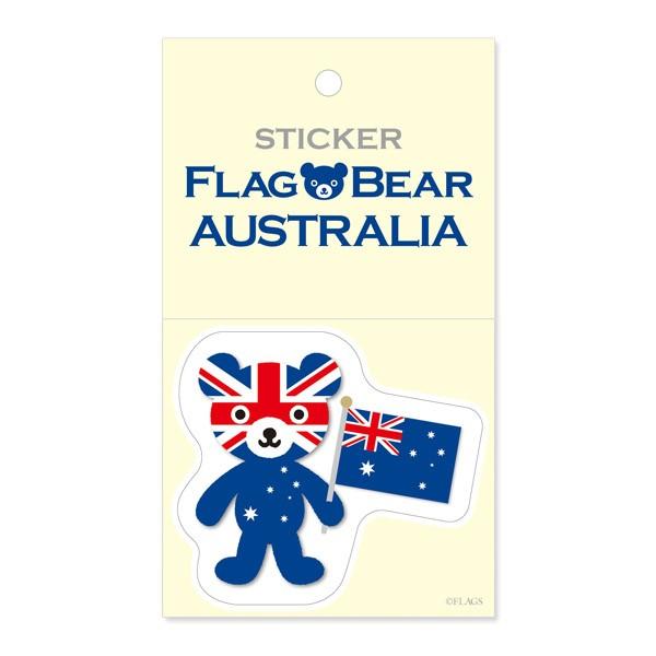 FLAG BEAR STICKER＜AUSTRALIA＞ 国旗ステッカー大（L） オーストラリア ム...