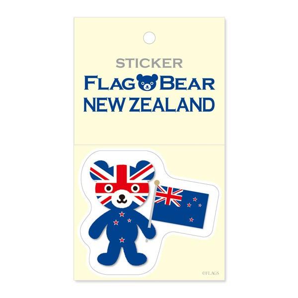 FLAG BEAR STICKER＜NEW ZEALAND＞ 国旗ステッカー大（L） ニュージーラン...