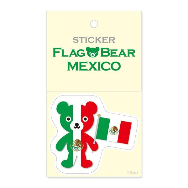 FLAG BEAR STICKER＜MEXICO＞ 国旗ステッカー大（L） メキシコ ムーングラフィ...