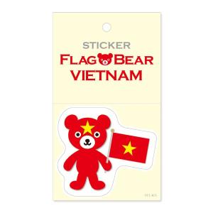 FLAG BEAR STICKER＜VIETNAM＞ 国旗ステッカー大（L） ベトナム ムーングラフィックス FLAGS