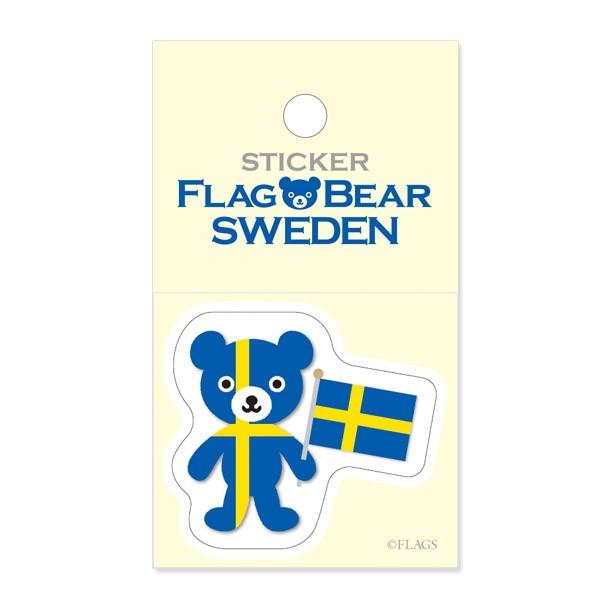 FLAG BEAR STICKER＜SWEDEN＞ 国旗ステッカー小（S） スウェーデン ムーングラ...