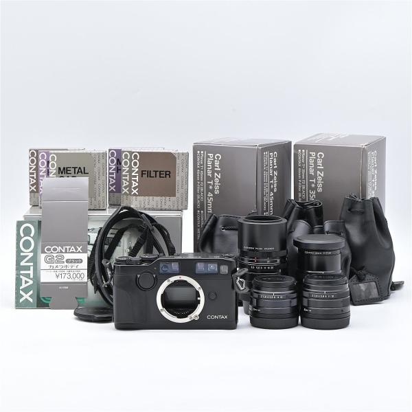 CONTAX コンタックス G2 ブラック + 35mm 45mm 90mm 35-70mm ブラッ...
