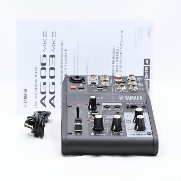 ヤマハ YAMAHA AG03MK2 ライブストリーミングミキサー 3チャンネル ブラック