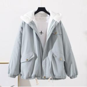 中綿ジャケット レディース  厚手 ジャンパー 裏ボア マウンテンパーカー 裏起毛 冬 コート ブル...