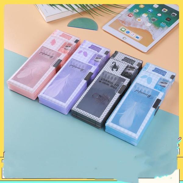 筆箱 おしゃれ 小学生 ペンケース ハーバリウム 小学生 両面 筆入れ 2ドア 鉛筆削り付き マグネ...