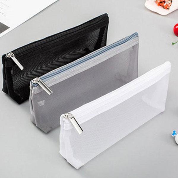 ふでばこ 筆箱 ペンケース 大容量 筆入れ ポーチ 文房具収納 ギフト メッシュ 中学校 高校 小学...