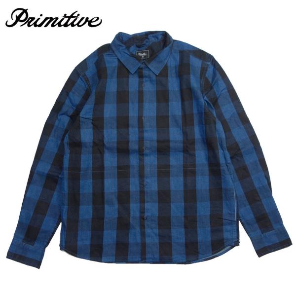 Primitive/プリミティブ チェックシャツ ジャケット 長袖シャツ/INDIGO CHECK ...