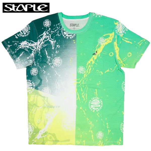 STAPLE/ステイプル Tシャツ 半袖/VIRUS SPLIT TEE 2105C6533/全面プ...