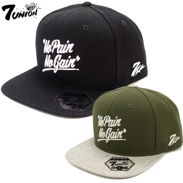 7UNION/セブンユニオンスナップバックキャップ/NO PAIN NO GAIN/ストリート系 ス...