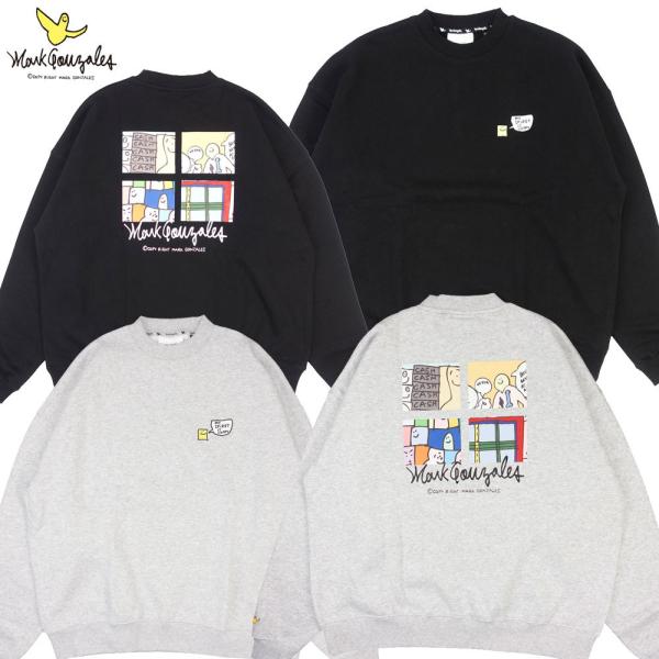 MARK GONZALES / マークゴンザレス クルーネックスウェット ビッグシルエット/2G7-...