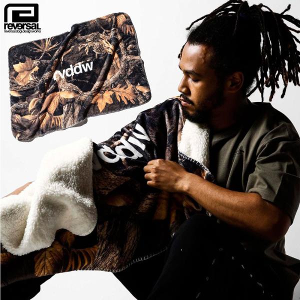 reversal/リバーサル ブランケット/BOTANICAL CAMO FLEECE BLANKE...
