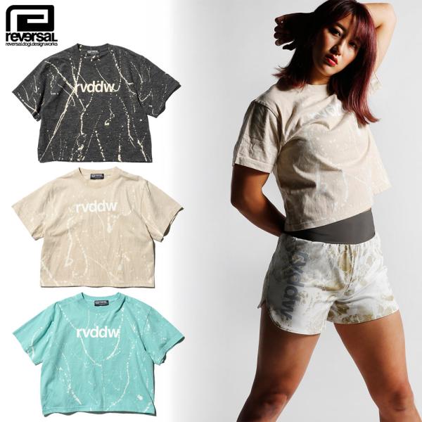 reversal/リバーサル レディース ブリーチ Tシャツ クロップド/BLEACH CROPPE...