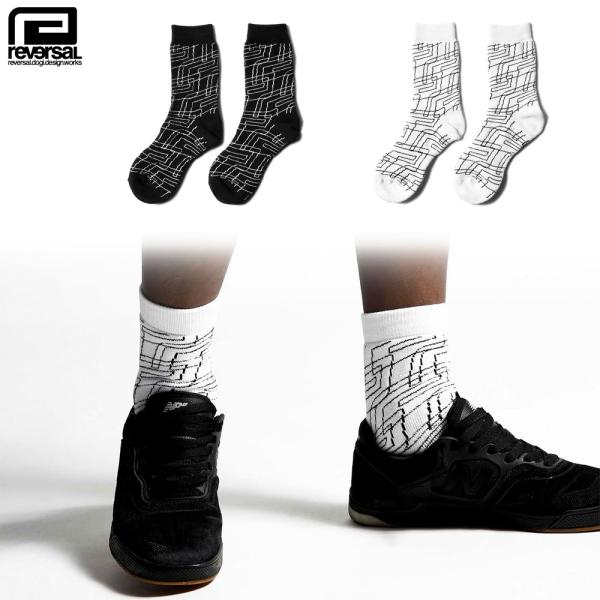 reversal/リバーサル ミドルソックス 靴下/OBLIQUE BIG MARK SOCKS r...