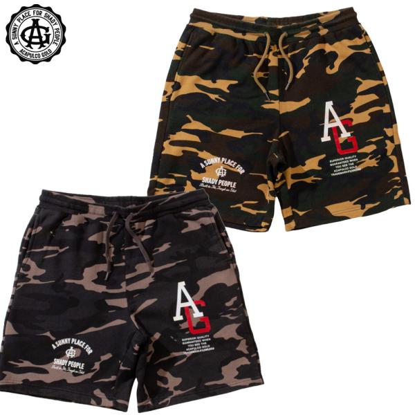 Acapulco Gold/アカプルコゴールド スウェット ハーフパンツ/WASHED CAMO S...