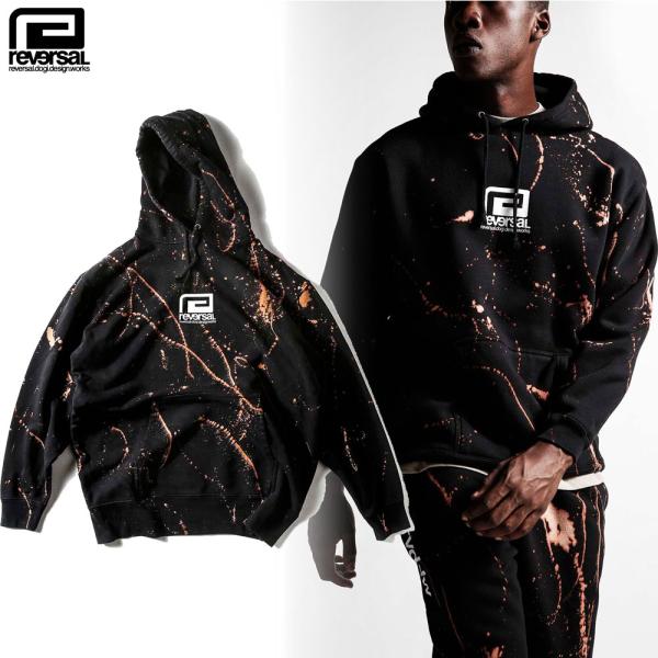 reversal/リバーサル プルオーバーパーカー ブリーチ加工/BLEACH BIG MARK H...