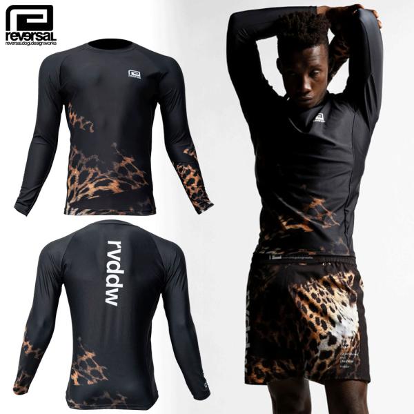 reversal/リバーサル ラッシュガード 長袖/LEOPARD LONG RASH GUARD ...