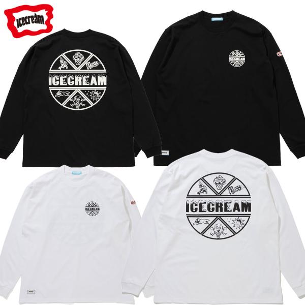 ICE CREAM/ アイスクリーム｜コットン 長袖 Tシャツ ロンT/PUFF PRINT COT...