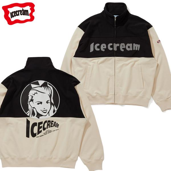 ICECREAM/ アイスクリーム｜ジップフードスウェット/SWITCHING ZIP UP COT...