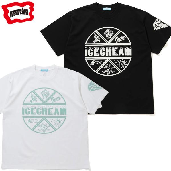 ICECREAM/ アイスクリーム｜半袖 Tシャツ コットン/PUFF PRINT COTTON T...