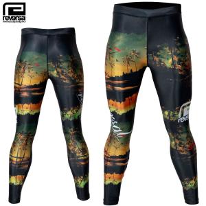 新品 REVERSAL リバーサル 総柄デザイン ロングスパッツ XL reversal（リバーサル） 在庫処分 ロングスパッツ 裏起毛 インナー