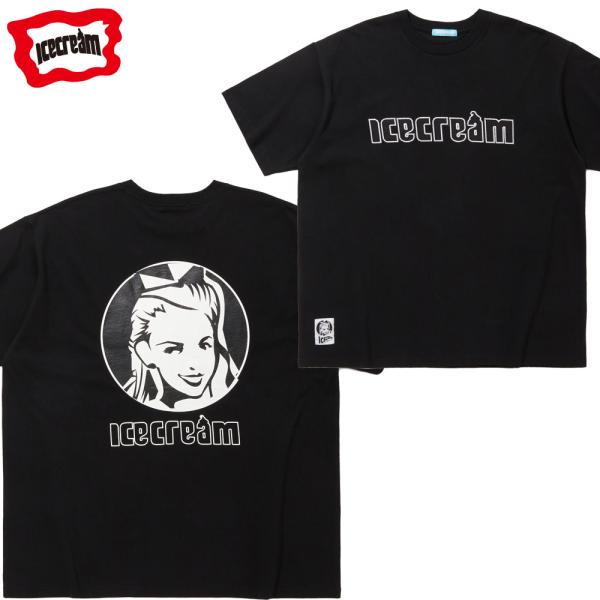 ICECREAM/ アイスクリーム ｜ Tシャツ 半袖 コットン/APPLIQUE LOGO COT...