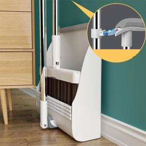 ほうき ちりとり 立て式 掃除セット マグネット 防風 自立式 180°調節 腰曲げずに 掃除 箒 収納 持ち運びに便利 掃きこぼれにくい 手汚れず