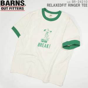 バーンズ BR-24210 "リラックスフィット リンガー Tシャツ" (BARNS OUTFITTERS) BR-24210｜flamingosapporo