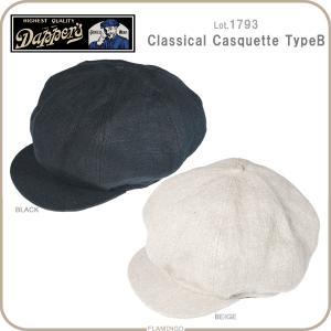 ダッパーズ リネン ニュースボーイキャップ キャスケット Dapper's