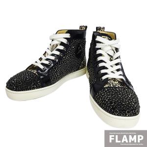 Christian Louboutin クリスチャンルブタン ハイカットスニーカー スワロフスキー ブラック サイズ41（26.0cm） メンズ 【中古】